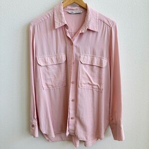 Zara Light Pink Collared Shirt